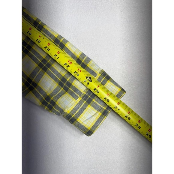 Oakley Shirt Men XL Yellow Plaid Button Up Long Sleeve Pockets Outdoor Soft - Picture 7 of 15